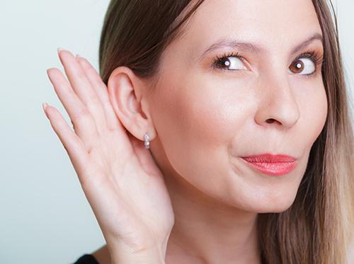 Lady listening image